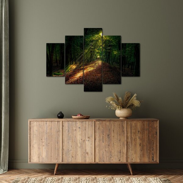 Tablou cu poteca prin pădure (150x105 cm)
