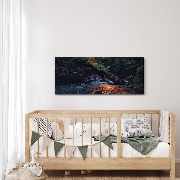 Tablou cu râu montan (120x50 cm)