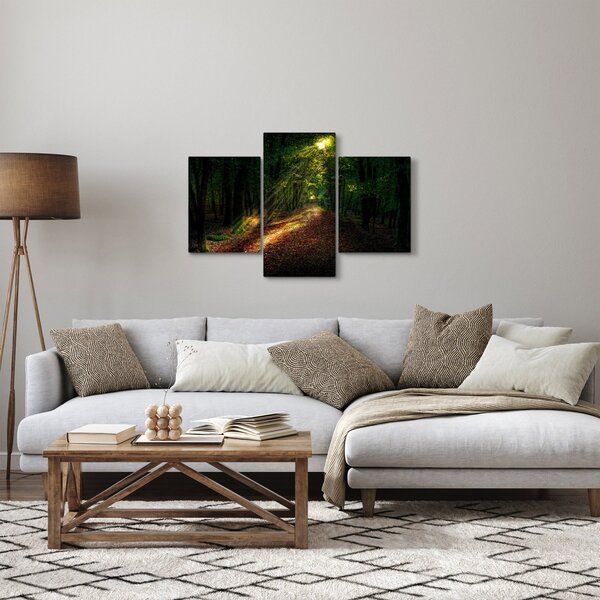 Tablou cu poteca prin pădure (90x60 cm)