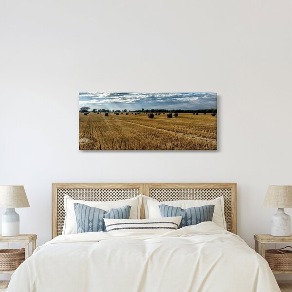 Tablou cu câmp recoltat (120x50 cm)