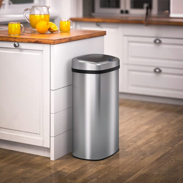 Coș de gunoi cu senzor DEUS, 58 litri, argintie Jurhan