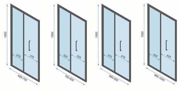 Rea Cabină de duș Rea, Rapid Fold, KPL-09916
