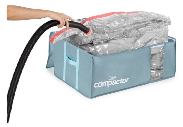 Cutii de depozitare pentru haine 3 buc. din plastic cu vacuum 65x45x27 cm Blue Edition – Compactor