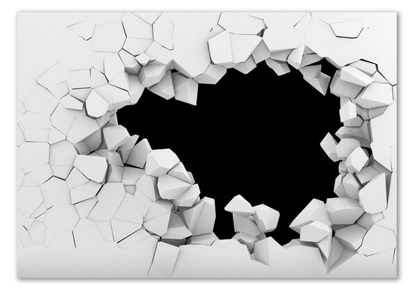 Fotografie imprimată pe sticlă Gaura in perete