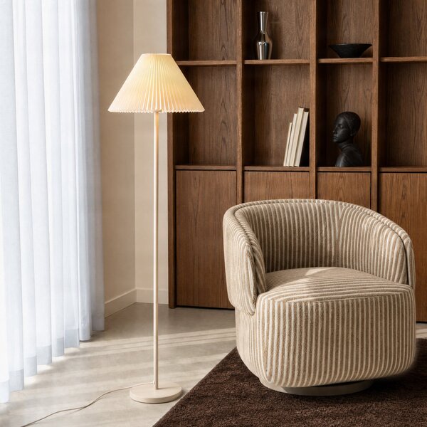 Lampadar NOLA, Percy, Bej, Camera de zi, Țesătură / Textil, Modern