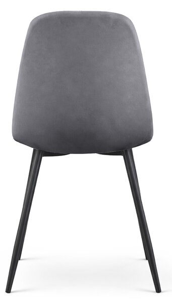 Set 6 scaune de sufragerie Lumbo (grafit inchis). Promo -18%. 1152367