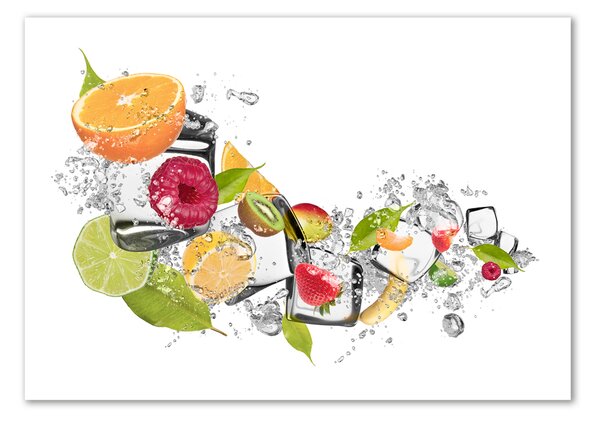 Tablou Printat Pe Sticlă gheață de fructe