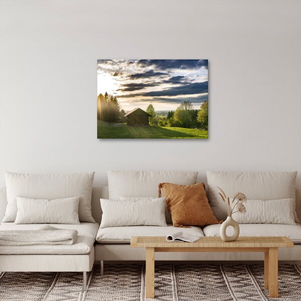 Tablou cabana în pădure (70x50 cm)