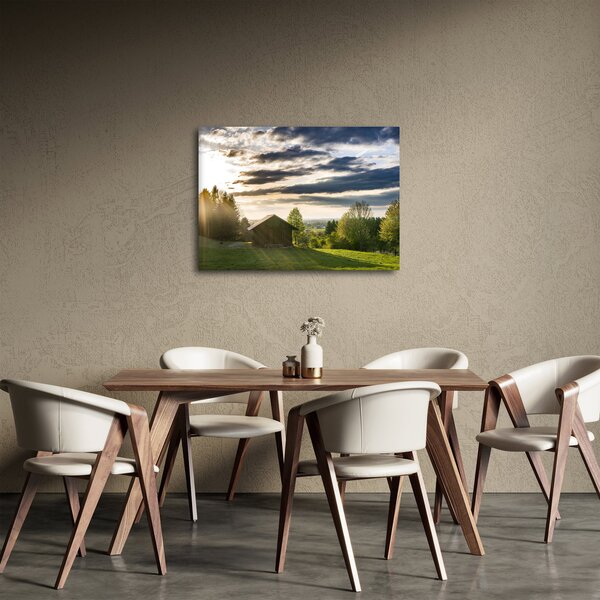 Tablou cabana în pădure (70x50 cm)