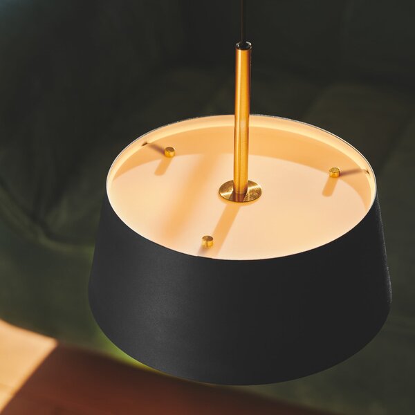 Nordlux Clasi 30 lampă suspendată pe negru cu difuzoare, reglabil, Negru, Camera de zi / sufragerie, Metal