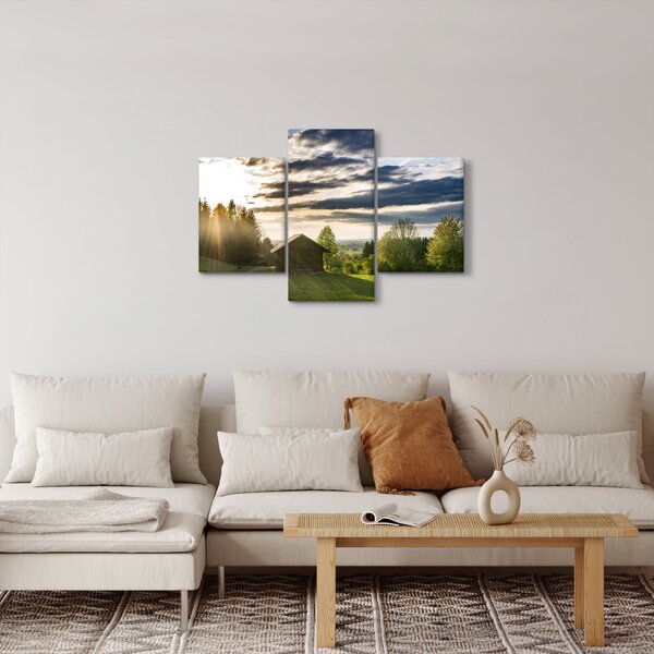 Tablou cabana în pădure (90x60 cm)