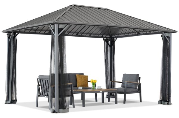 Itaka 3x6 foișor de grădină cu plasă de țânțari antracit Garden Point