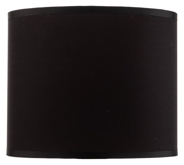 Luminex Abajur Soho, negru/auriu, textil, Ø 18 cm, Negru, Țesătură / Textil