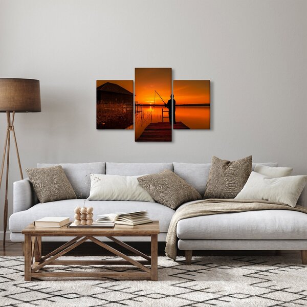 Tablou cu pescar (90x60 cm)