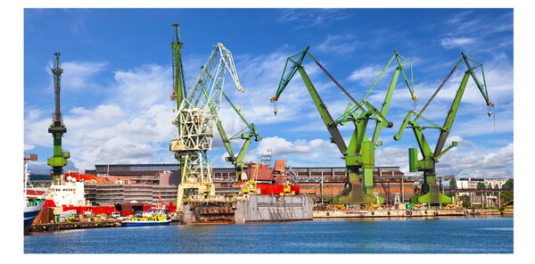 Tablou din Sticlă Șantierul naval din Gdansk