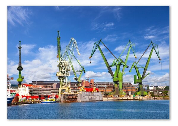 Tablou din Sticlă Șantierul naval din Gdansk