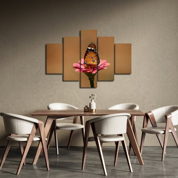 Tablou cu fluture pe floare (150x105 cm)