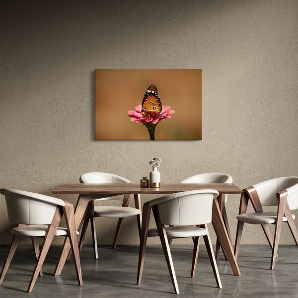 Tablou cu fluture pe floare (90x60 cm)