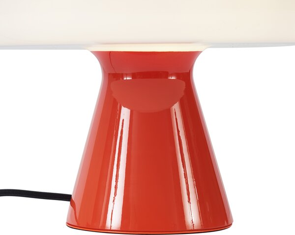 Lampă de masă retro roșie cu alb - Knob