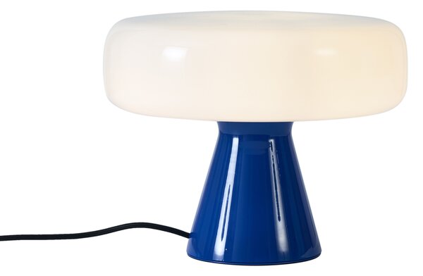 Lampă de masă retro albastră cu alb - Knob