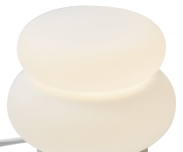 Lampă de masă Japandi bej cu sticlă opal 15cm - Kumo