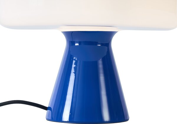 Lampă de masă retro albastră cu alb - Knob