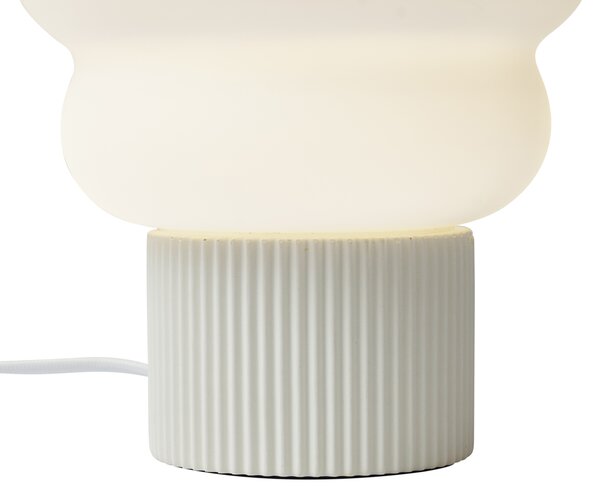 Lampă de masă Japandi bej cu sticlă opal 18cm - Kumo