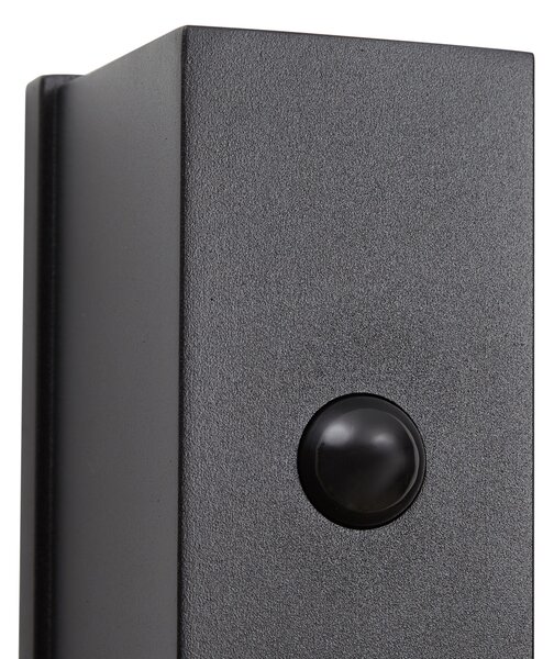 Lampă de perete neagră senzor Lux magnetic incl. LED reîncărcabilă - Baleno
