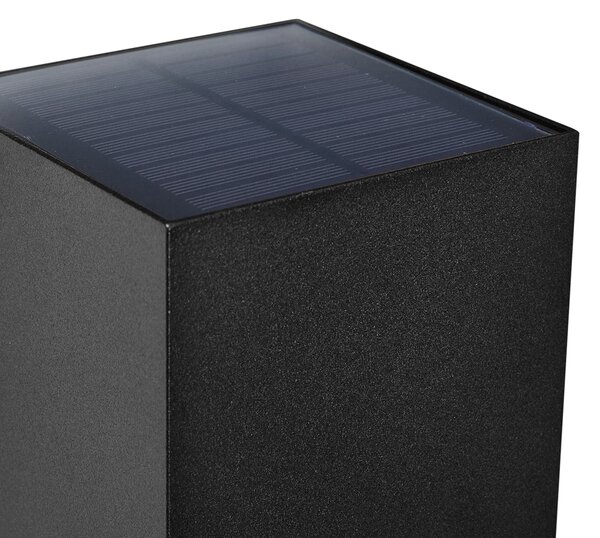 Lampă de perete de exterior neagră cu LED IP65 solar - Charlene