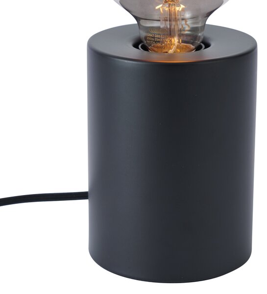 Lampă de masă modernă neagră 13cm - Cylinder