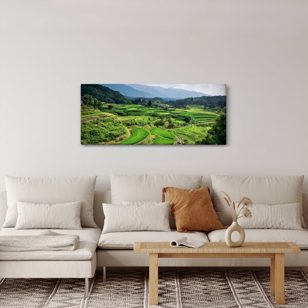 Tablou cu câmp de orez (120x50 cm)