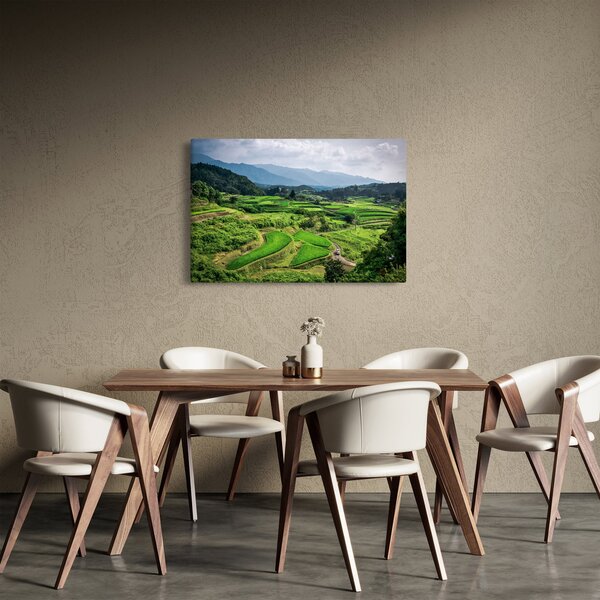 Tablou cu câmp de orez (90x60 cm)