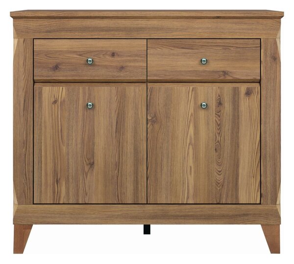 Comoda BERGEN KOM2D2S, stejar auriu, PAL, 110x47x98 cm