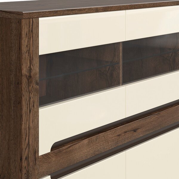 Comoda RUSO KOM3W3D, nuc/bej, PAL, 149x46x121 cm