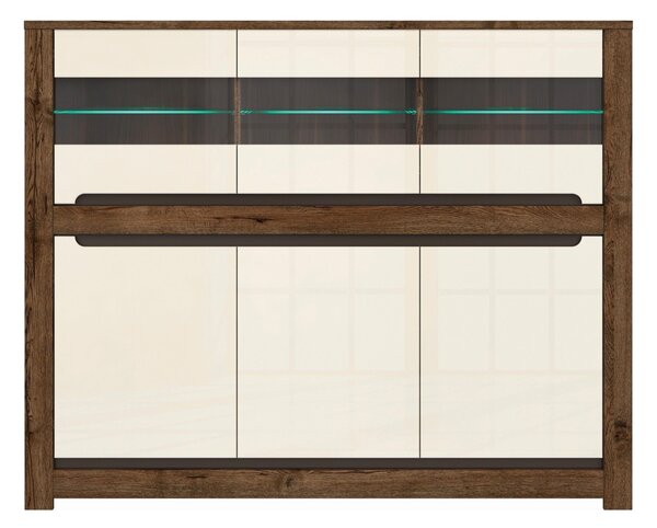 Comoda RUSO KOM3W3D, nuc/bej, PAL, 149x46x121 cm