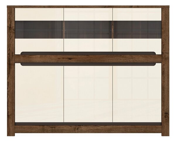 Comoda RUSO KOM3W3D, nuc/bej, PAL, 149x46x121 cm