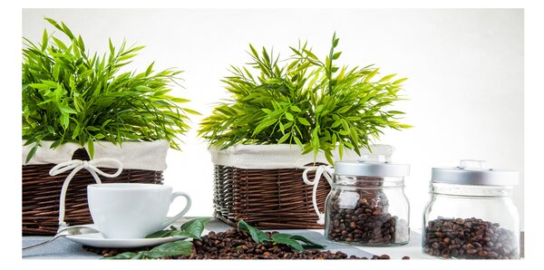 Tablou din Sticlă Temă cu cafea