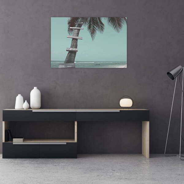 Tablou - Palma în Caraibe (90x60 cm)