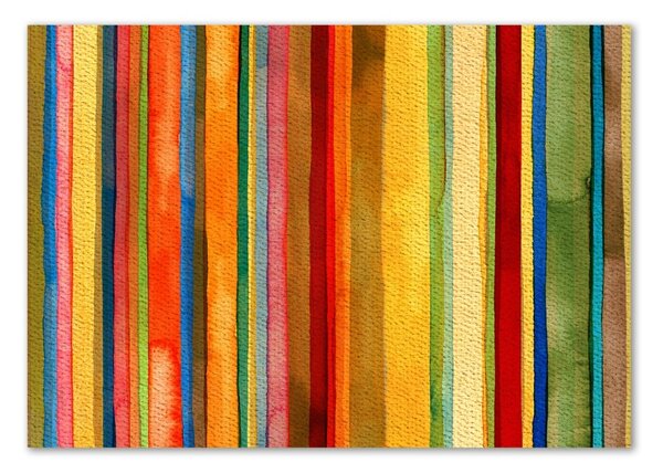 Tablou pe pe sticlă dungi colorate