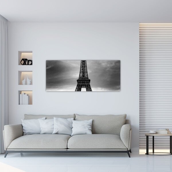 Tablou - Mașină roz în Paris (120x50 cm)