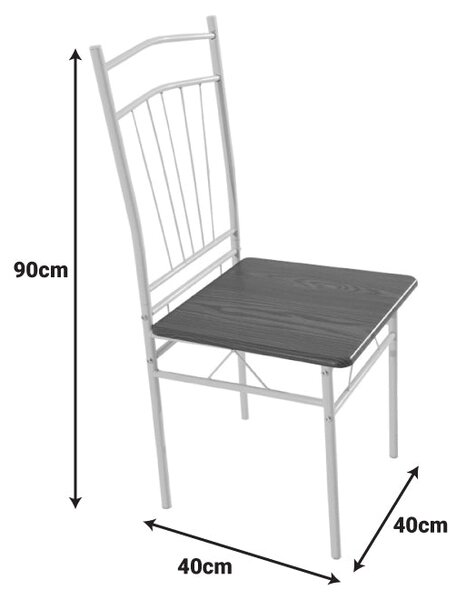 Set masa si scaune 5 piese Reforia, Natural, 110x60x74 cm