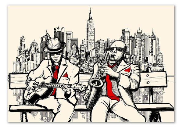 Fotografie imprimată pe sticlă New York Jazz