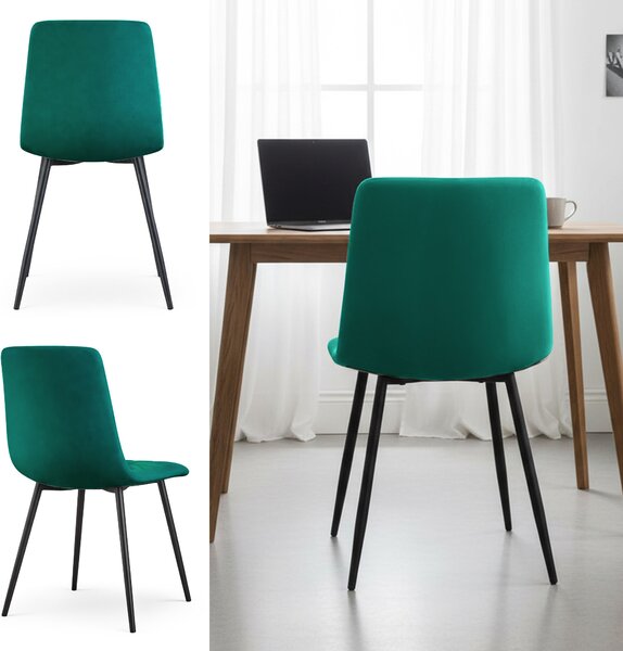 Set 2 scaune de sufragerie Nairobi (verde închis). Promo -15%. 1152345