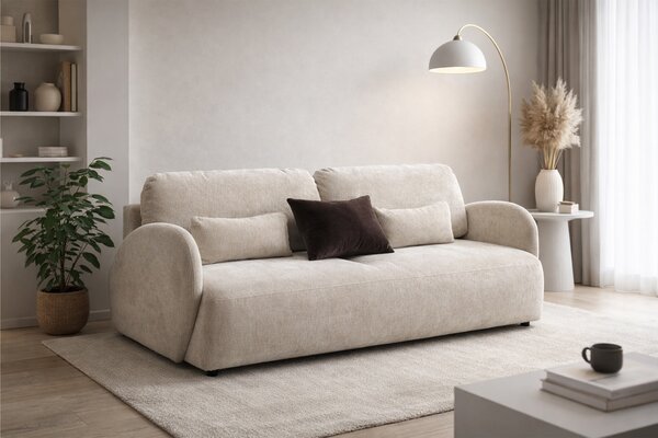 Canapea extensibilă pentru dormit Elora - szenil bej deschis Vibe 06