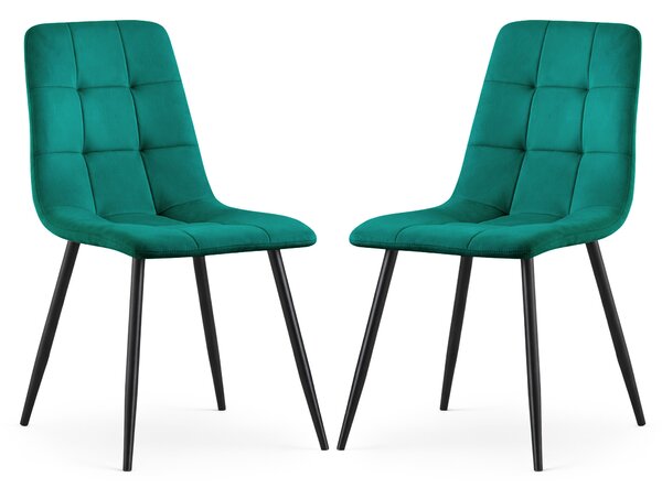 Set 2 scaune de sufragerie Nairobi (verde închis). Promo -15%. 1152345