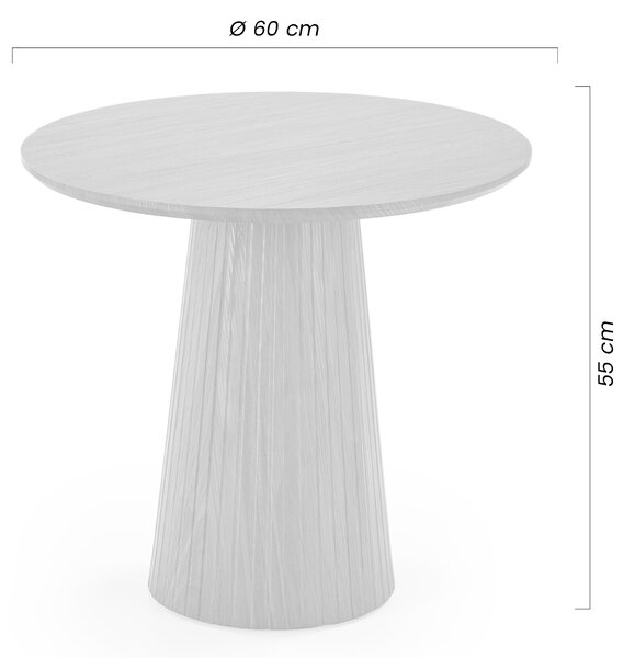 Măsuță de cafea rotundă Stellis 60 cm - nuc