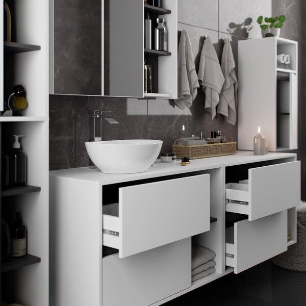 Dulap de baie Vambos W35 1P 1W (alb + grafit). Promo -18%. 1152092