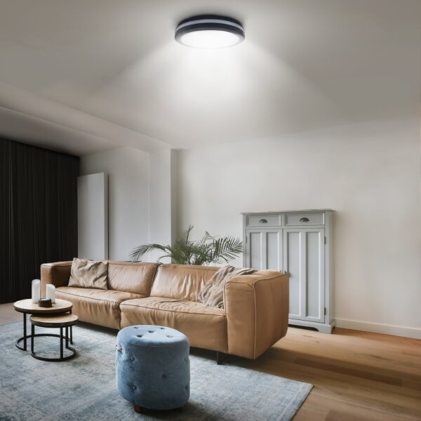 Plafonieră LED dimabilă Solight WO820 LED/18W/22W/26W/230V 3000/4000/6500K IP65 negru