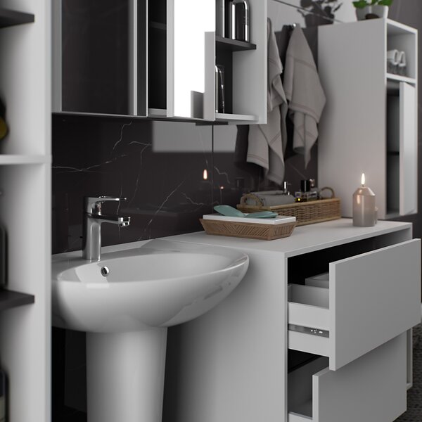 Dulap de baie Vambos W35 1P 1W (alb + grafit). Promo -18%. 1152092