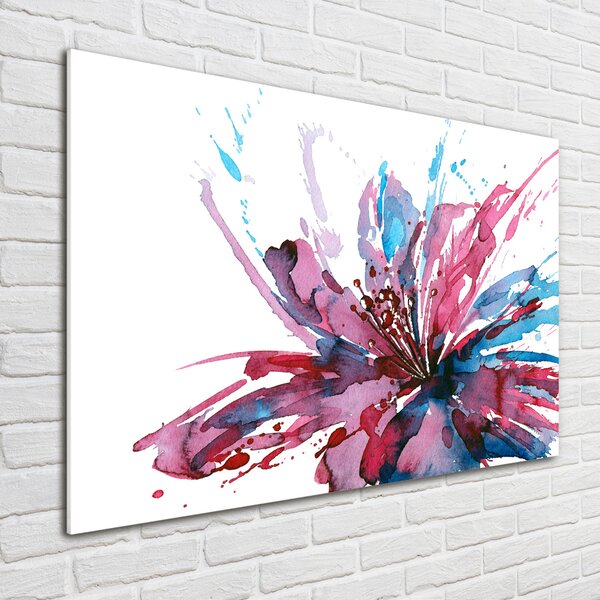 Tablou sticlă floare abstract